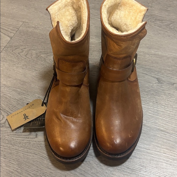 Frye Veronica Shearling & Leather Booties - Picture 8 of 9